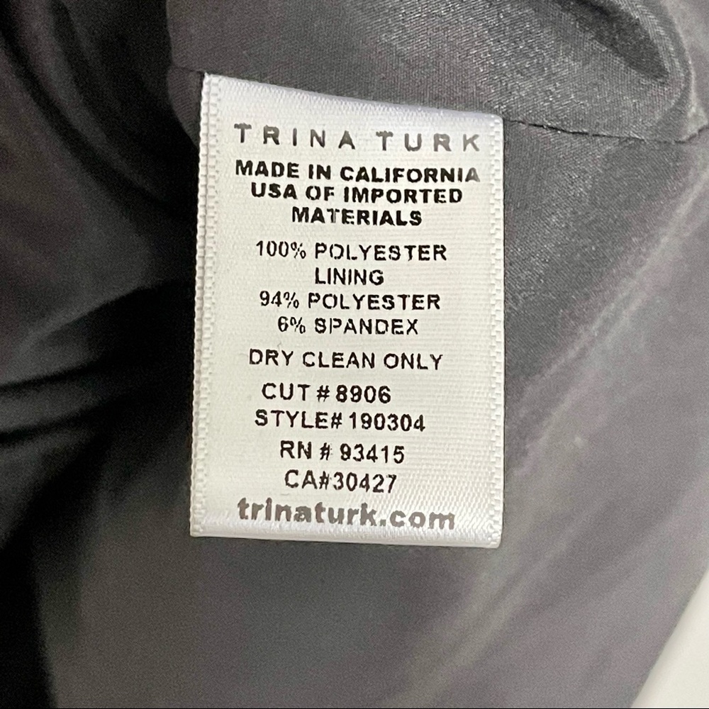 Trina Turk Black Mini Dress with Silver Accents - Picture 6 of 10